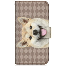 CaseMarket｜ケースマーケット CaseMarket iPhone 14 Pro スリム手帳型ケース ZAKKA ZOO ノート キュート つぶらな瞳 柴犬 ワンワン フレンチ ダイヤ柄 ブラウン iPhone14Pro-BCM2S2822-78