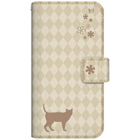 CaseMarket｜ケースマーケット NYAGO iPhone14Pro スリム手帳型ケース NYAGO ノート フレンチ フラワー ダイアリー キャット シルエット ダイヤ柄 & なんだにゃ？ クリーム iPhone14Pro-BNG2S2454-78