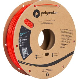Polymaker｜ポリメーカー PolyLite PLA フィラメント [1.75mm /0.75kg] レッド PA06004