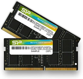SILICONPOWER｜シリコンパワー 増設メモリ SP032GBLFU240B22 DDR4 SODIMM SP064GBSFU320F22 [SO-DIMM DDR4 /32GB /2枚]