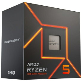 AMD｜エーエムディー 〔CPU〕AMD Ryzen5 7600 With Wraith Stealth Cooler （Zen4） 100-100001015BOX [AMD Ryzen 5 /AM5 /グラフィックス搭載]