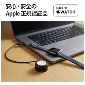 ELECOM｜エレコム Apple Watch磁気充電ケーブル（高速充電巻き取りタイプ） ブラック MPA-AWMCQBK