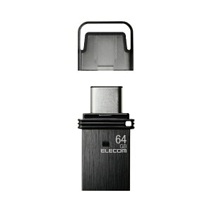 ELECOMbGR USB (Android/iPadOS/Mac/Windows11Ή) ubN MF-CAU32064GBK [64GB /USB TypeA{USB TypeC /USB3.2 /Lbv]