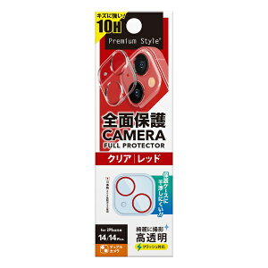 PGA�b�s�[�W�[�G�[ iPhone 14/14 Plus�p �J�����t���v���e�N�^�[ Premium Style �N���A/���b�h PG-22RCLG12RD