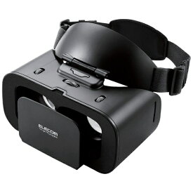 エレコム｜ELECOM VRゴーグル スマホ用 VR ヘッドマウントディスプレイ 片手で楽ちん チルトアップ メガネ装着可 【 4.7~7.0インチ iPhone Android スマホ 各種対応 】 ピント調節機能 目幅&焦点距離調節可 360 VR動画 ブラック VRG-TL01BK