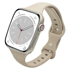 ラスタバナナ｜RastaBanana Apple Watch用バンド Series 8/7/6/5/4/3/SE第2世代/SE 41mm/40mm/38mm シリコンスタンダードslim ベージュ RBAWSS7444BE