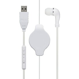 ナカバヤシ｜Nakabayashi ヘッドセット ホワイト UHP-K01/WH [USB /片耳 /イヤホンタイプ]