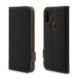 ラスタバナナ｜RastaBanana Android One S10 薄型手帳ケース サイドマグネット ブラック×ダークブラウン 7452AOS10BO