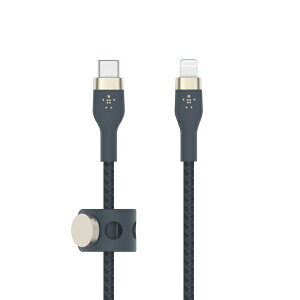 BELKIN�b�x���L�� BOOST��CHARGE PRO Flex���C�g�j���O to USB-C�P�[�u�� 1m �u���[ CAA011BT1MBL