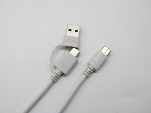 G.WORKER�b�W�[�E���[�J�[ 2in1 PD�Ή�60W���Ȃ₩�P�[�u�� �C Type-C �C 1m �z���C�g GWC-C460PV1W