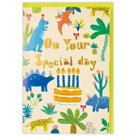 ニホンホールマーク｜Hallmark 誕生日カード オルゴール LED 恐竜2 EAO-814-953