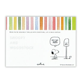 ニホンホールマーク｜Hallmark ひとことふたこと箋 スヌーピー 虹ストライプ3 EEP-818-593