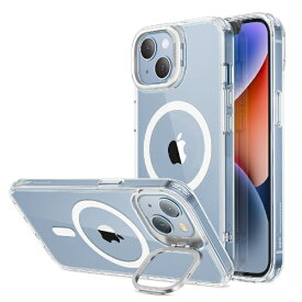 イーエスアール｜ESR iPhone 14/13マグネット対応カメラリングスタンド付き、ミリタリーグレードケース ESR Clear ESRClassicKickstandCasewithHaloLockforiPhone14/13