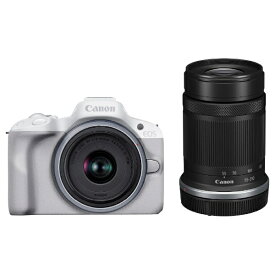 【エントリーで最大2万ポイント当たる｜1/20まで】 CANON｜キヤノン EOS R50・ダブルズームキット ミラーレス一眼カメラ ホワイト [ズームレンズ+ズームレンズ]