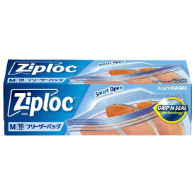 旭化成ホームプロダクツ｜Asahi KASEI Ziploc（ジップロック）フリーザーバッグ Mサイズ 通常品 18枚