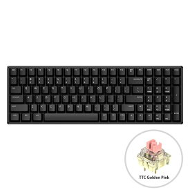 【エントリーで最大全額ポイント還元｜7/18迄】 iQunix｜アイキューニックス ゲーミングキーボード F97(TTC Golden Pink軸・英語配列) Dark Side iq-f97-dark-side-ttc-golden-pink [有線・ワイヤレス /Bluetooth・USB]