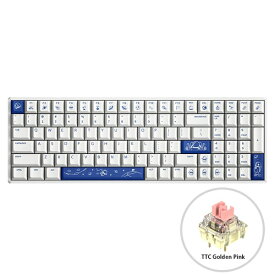 iQunix｜アイキューニックス ゲーミングキーボード F97(TTC Golden Pink軸・英語配列) Cosmic Traveller iq-f97-cosmic-traveller-ttc-golden-pink [有線・ワイヤレス /Bluetooth・USB]
