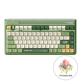 iQunix｜アイキューニックス ゲーミングキーボード OG80(TTC Golden Pink軸・英語配列) Camping iq-og80-camping-ttc-golden-pink [有線・ワイヤレス /Bluetooth・USB]