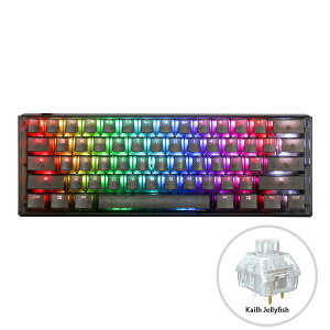 DUCKY�b�_�b�L�[ �Q�[�~���O�L�[�{�[�h One 3 Mini 60% Aura Edition(Kailh BOX Jellyfish���E�p��z��) �I�[���u���b�N dk-one3-aura-black-kjy [�L�� /USB]