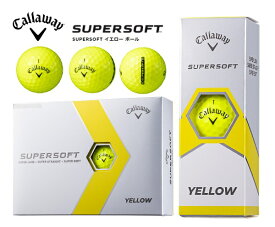 キャロウェイ｜Callaway ゴルフボール SUPERSOFT スーパーソフト《1ダース（12球）/イエロー》 CALLAWAY イエロー BL CG SUPERSOFT YLW 23 12B PK JV [12球（1ダース） /ディスタンス系]【返品交換不可】