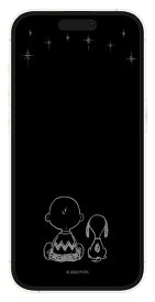 グルマンディーズ｜gourmandise iPhone 14Pro ピーナッツ ガラススクリーンプロテクター 星空 SNG-747C