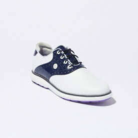 フットジョイ｜FootJoy 22.5cm レディース ゴルフシューズ WOMEN’S FJ トラディションズ スパイクレス W：3E相当(ホワイト×ネイビー) 97899 W055【返品交換不可】