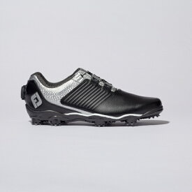 フットジョイ｜FootJoy 26.0cm メンズ ゴルフシューズ MEN’S ドライジョイズ プロ BOA W：3E相当(ブラック×シルバー) 53788 W080【返品交換不可】