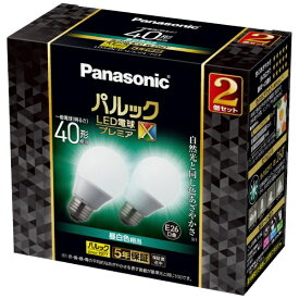 Panasonic｜パナソニック LED電球 パルックプレミアX LDA4NDGSZ4F2T [E26 /一般電球形 /40W相当 /昼白色 /2個 /全方向タイプ]