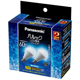 Panasonic｜パナソニック LED電球 小形電球タイプ パルックプレミア LDA7DGE17K6ESW2F2T [E17 /一般電球形 /60W相当 /昼光色 /2個 /広配光タイプ]