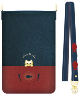 �i�`�������f�U�C���bNATURAL design �V�����_�[�X�g���b�v�t�X�}�z�|�[�` sakana to neko Navy SP-DISH03