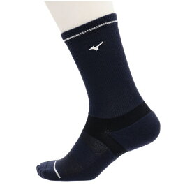 mizuno｜ミズノ メンズ 抗菌防臭 ハイパーイオンプラスソックス レギュラー丈(メンズフリー：25〜27cm/ディープネイビー)E2JXA002【返品交換不可】