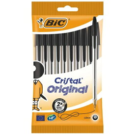 BICジャパン｜BIC JAPAN クリスタルミディアム 油性ボールペン 10本入 (インク色:黒) CMBLK-10P [1.0mm]