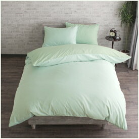 小栗｜OGURI 【掛け布団カバー】 霜降り調 ふとんが入れやすい両サイドファスナー (約150×210cm) グリーン FF12121-53 [シングルサイズ]