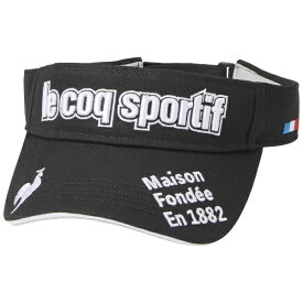 ルコック｜le coq メンズ 定番ロゴサンバイザー(フリーサイズ：頭周り58cm/ブラック) QGBVJC50【返品交換不可】