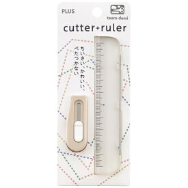 PLUS｜プラス チームデミ　カッター＋ルーラー　くるみ TD-001CR