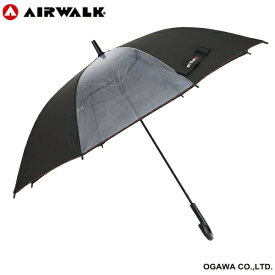 小川｜Ogawa キッズ長傘 AIRWALK（エアウォーク） ブラック AW-108-58A BK [雨傘 /子供用 /58cm]