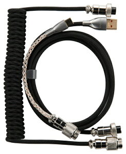 GRAPHT�b�O���t�g �L�[�{�[�h�P�[�u�� [USB-C �� USB-A(PC��) /0.17�{1.85�{1.5m] ���C�e�B���O �R�C���P�[�u�� �u���b�N TGR021-CA-BK