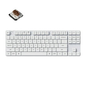 Keychron｜キークロン キーボード K1 SE(ダブルショットPBTキーキャップ搭載) White LED(茶軸・英語配列) K1SE-A3Z-US [有線・ワイヤレス /Bluetooth・USB]