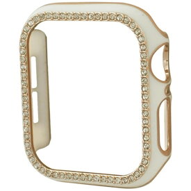 GAACAL｜ガーカル Apple Watch Series 7-8 41mm スワロフスキーフレーム ホワイトゴールド W00065WG5