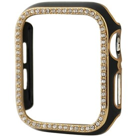 GAACAL｜ガーカル Apple Watch Series 1-3 38mm スワロフスキーフレーム ブラックゴールド W00065BKG1