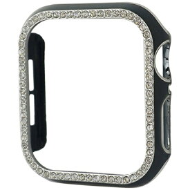 GAACAL｜ガーカル APPLE WATCH 4-6/SE1-3/40MM スワロフスキーフレーム GAACAL ブラックシルバー ブラックシルバー W00065BKS2