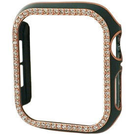 GAACAL｜ガーカル Apple Watch Series 4-6/SE1-2 40mm スワロフスキーフレーム グリーンローズゴールド W00065GR2