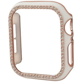 GAACAL｜ガーカル Apple Watch Series 4-6/SE1-2 44mm スワロフスキーフレーム ホワイトローズゴールド W00065WR4