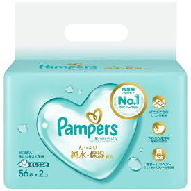 P&G｜ピーアンドジー Pampers（パンパース）肌へのいちばん おしりふき 56枚×2個（計112枚）