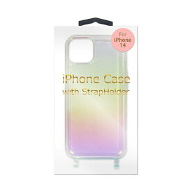 LEAD｜リード iPhone14用 ケース ストラップホール付き オーロラ