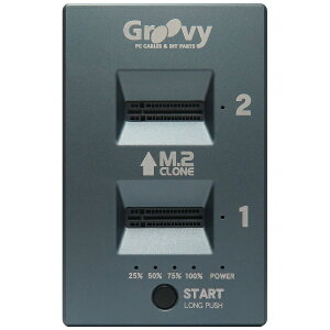 GROOVY�b�O���[�r�[ UD-M2CL SSD�X�^���h USB-C�{USB-A�ڑ� M.2 CLONE(Mac/Windows11�Ή�) �u���b�N [M.2�Ή� /NVMe /2��]