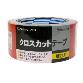 ダイヤテックス｜DIATEX クロスカットテープ シュリンク 赤 50mmX25m レッド