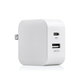 ヒース｜HI-SS 急速充電対応USB充電器 ホワイト HWT-USB18 [2ポート /USB Power Delivery対応]