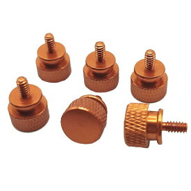 SSA｜エスエスエーサービス PCケース用 アルミ手回しネジ [6個入] オレンジ SN-010OR