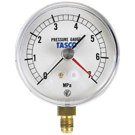 イチネンTASCO｜ICHINEN TASCO 75φフレアタイプ圧力計（7.0MPa 設置針式） 1個 TA148AF-270